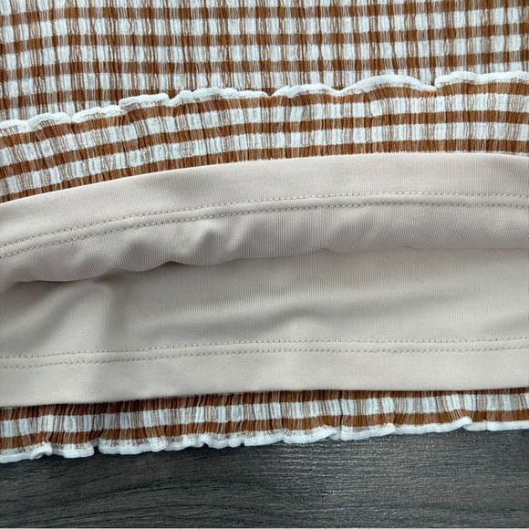 Oak+Fort Brown Checkered Women's Top-brand new - Picture 6 of 6